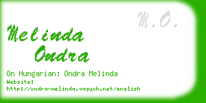 melinda ondra business card
